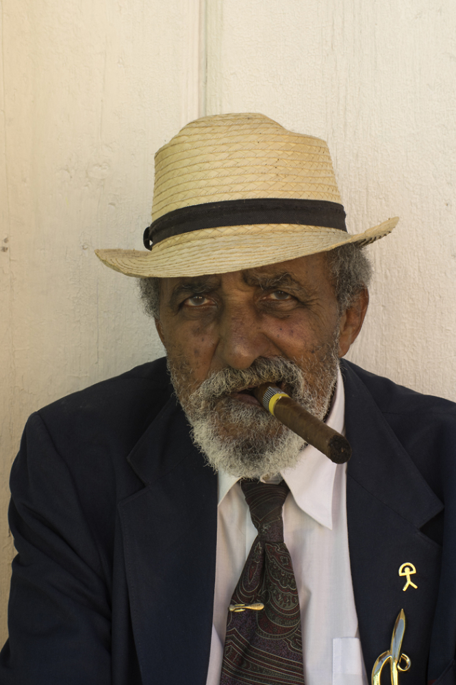 Cigar Smoking man in Trinidad