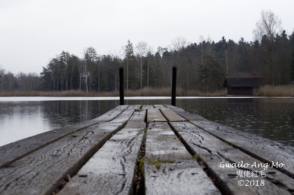 Swiss Jetty and Lake in the Rain