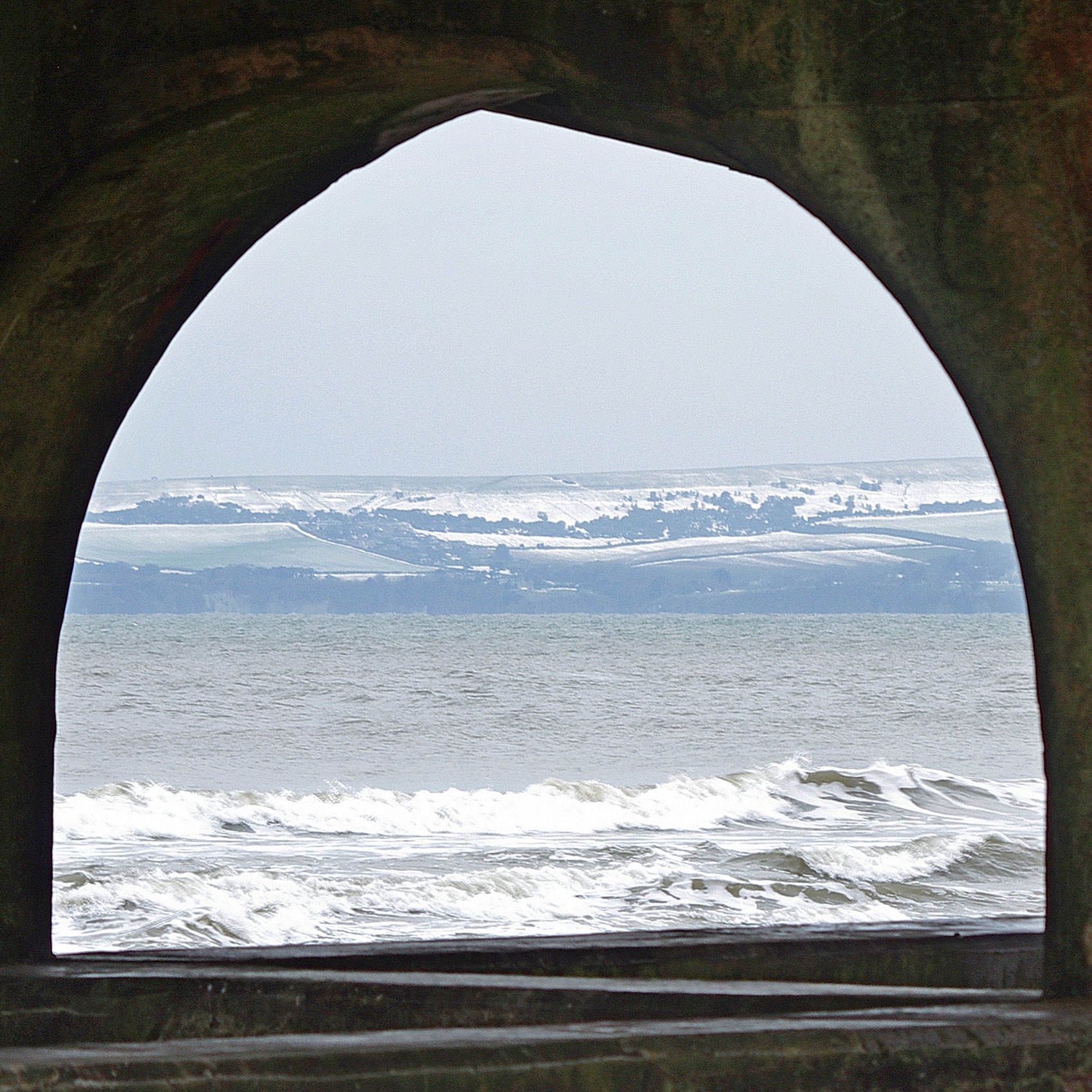 Snow on the Purbeck hills