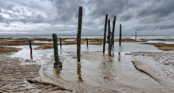 Old Hunstanton beach at low tide