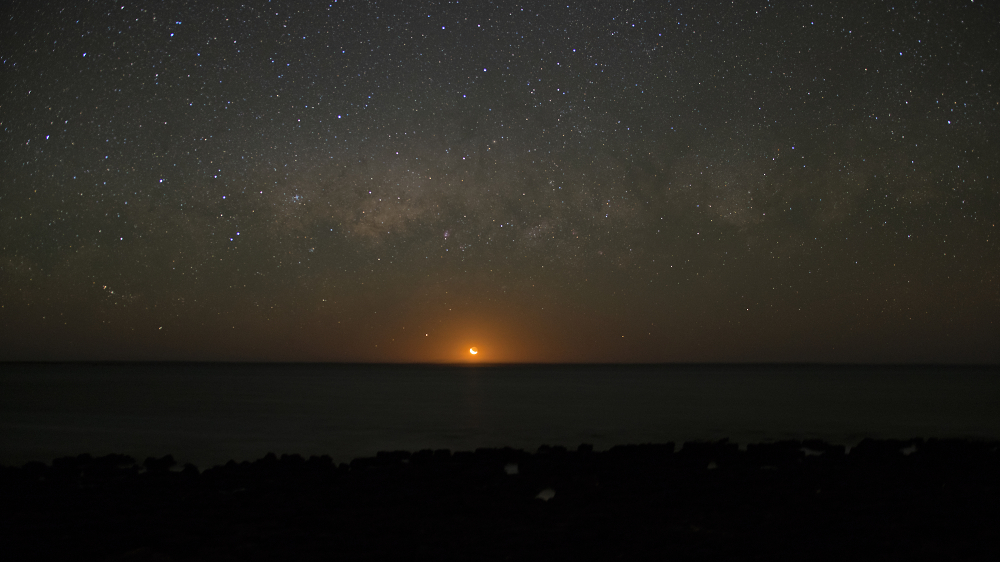 Hamelin Pools at night