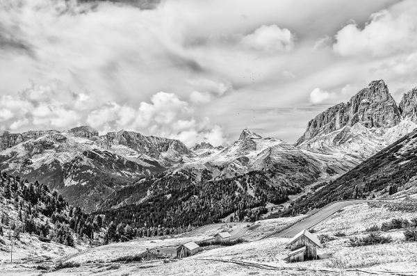 Paragliding from the Italian Dolomites.