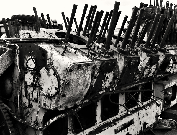 Scrapped Diesel Engine