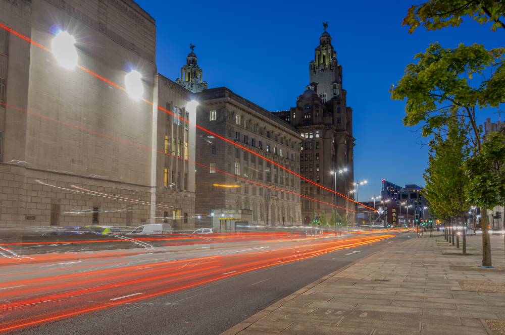 Blue Hour on The Strand, Liverpool