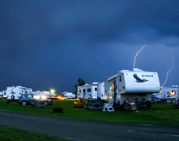 Storm on the campsite