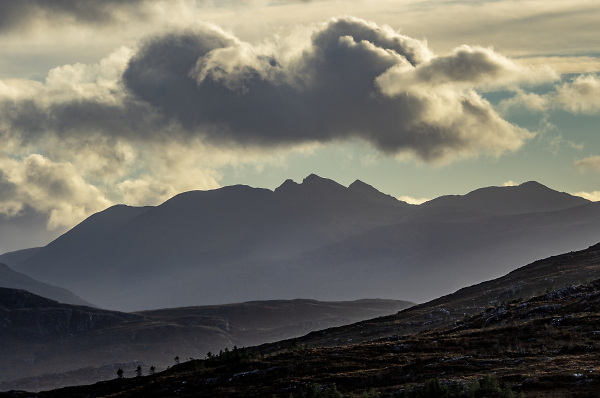 Evening light over An Teallach