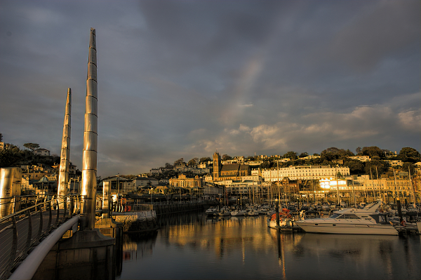 Evening sun Torquay Uk