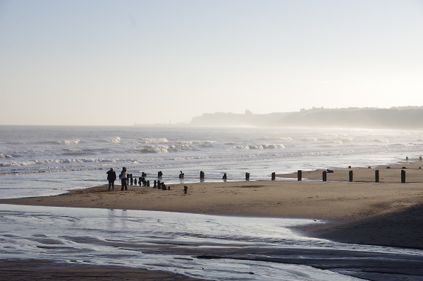 Walking the dog on Sandsend beach