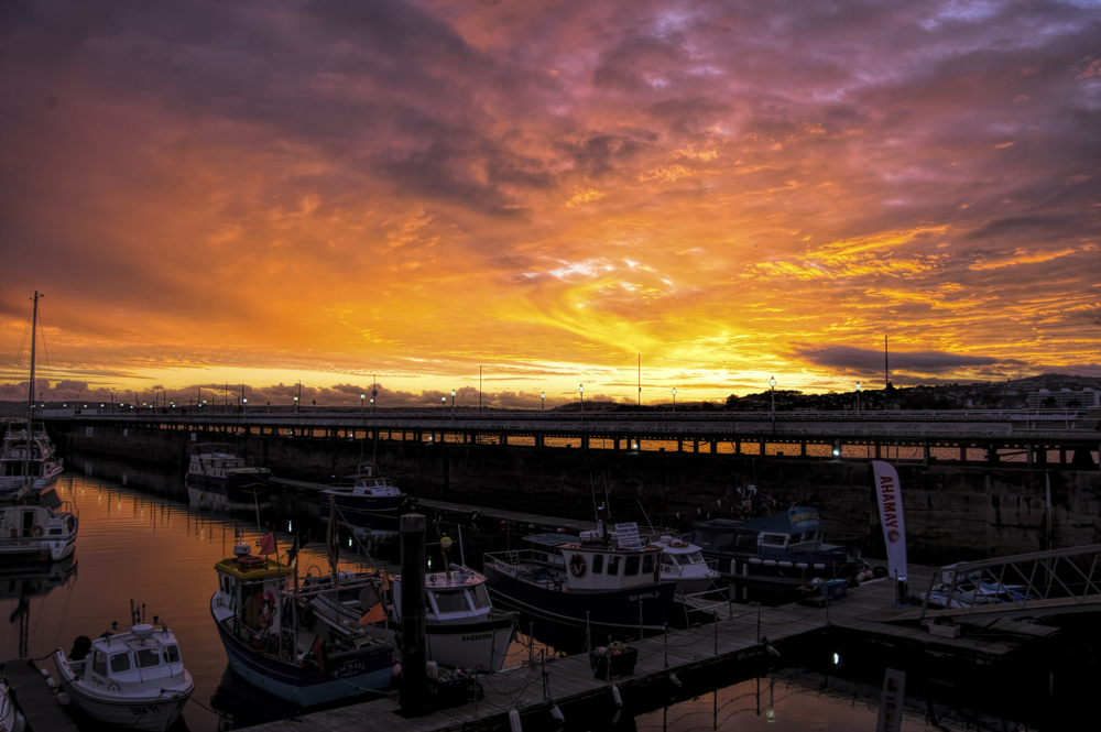Torquay harbour sunset 2