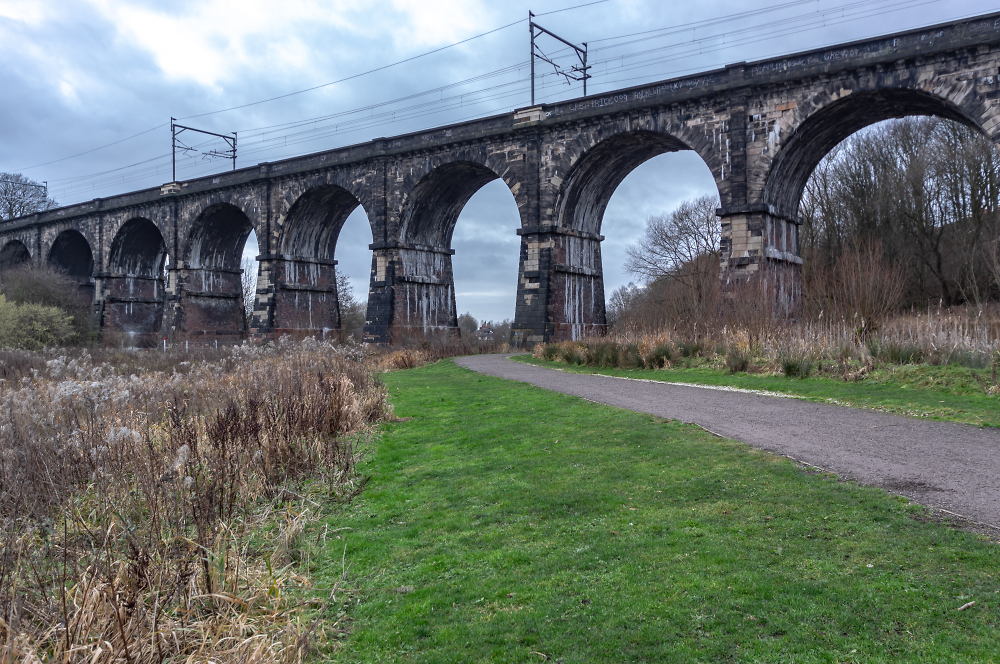 The Nine Arches viaduct, Earlestown, Newton-le-Willows