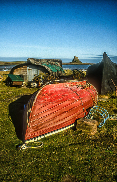 Boats on Holy Island.