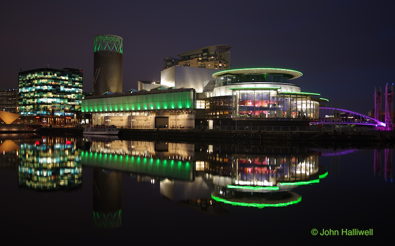 The Lowry Theatre at night