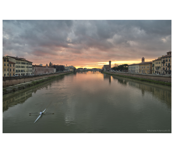 Evening rowing.