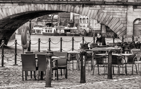 Lone drinker.