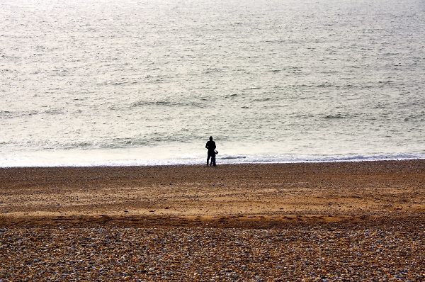 Man & boy on the beach