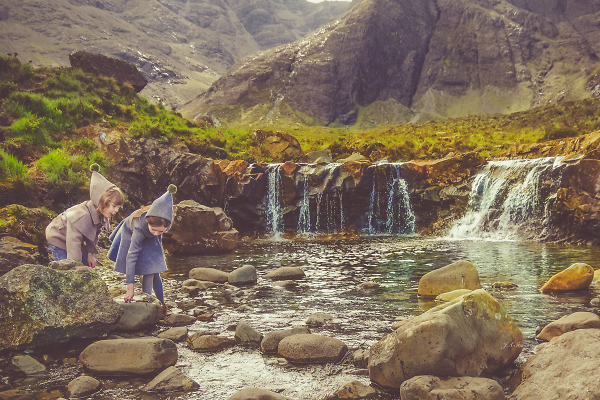 Playing in the Fairy Pools