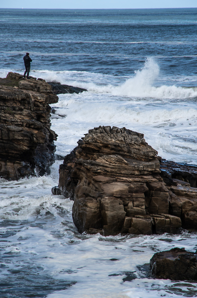Watching the waves.