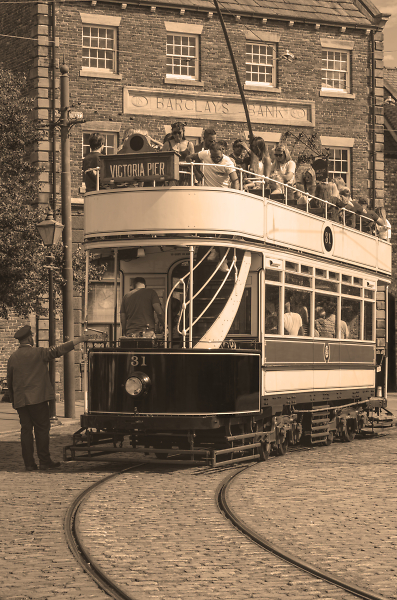 An old Tram at Beamish