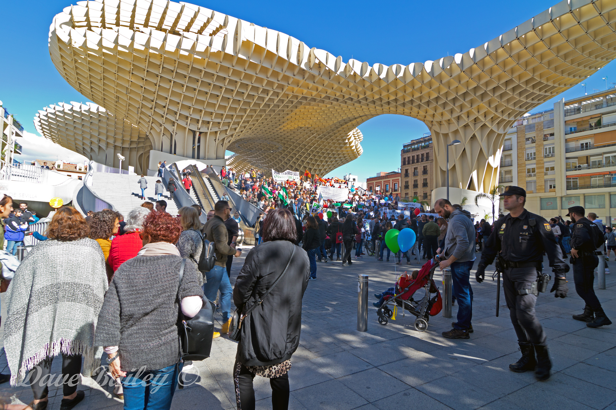 Demonstration under the Parasol.