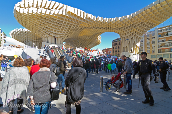 Demonstration under the Parasol.