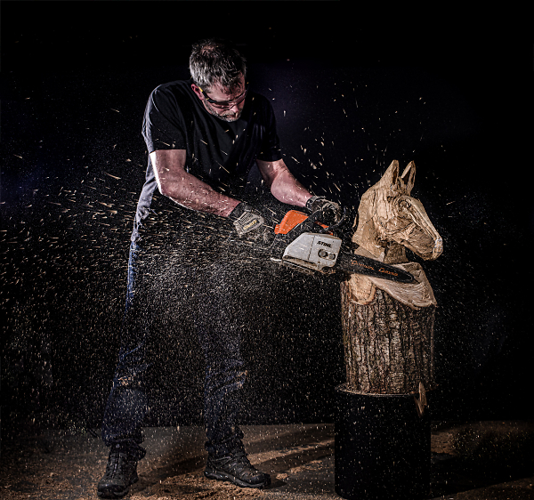 Carved by hand ...