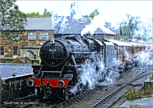 A Wet day at Grosmont