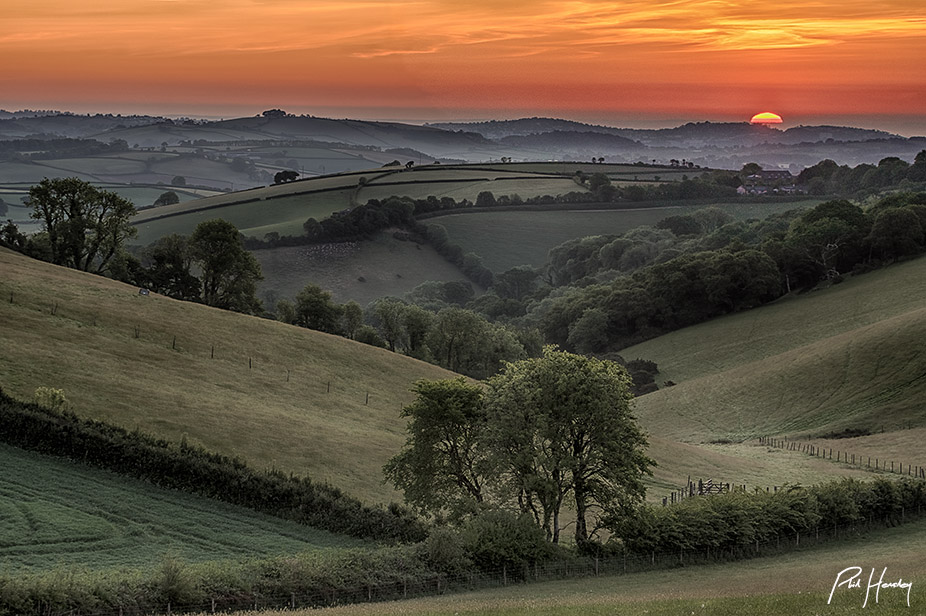 Misty sunrise from Halwell Camp