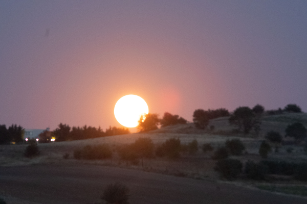 Sturgeon moon near Thessaloniki