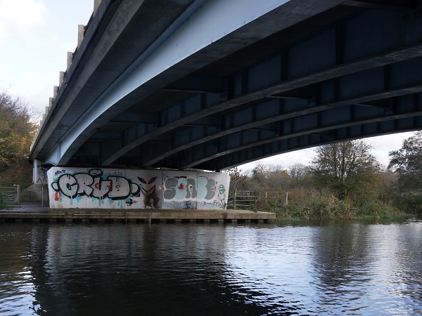 Graffiti under the bridge A31 Wimborne.