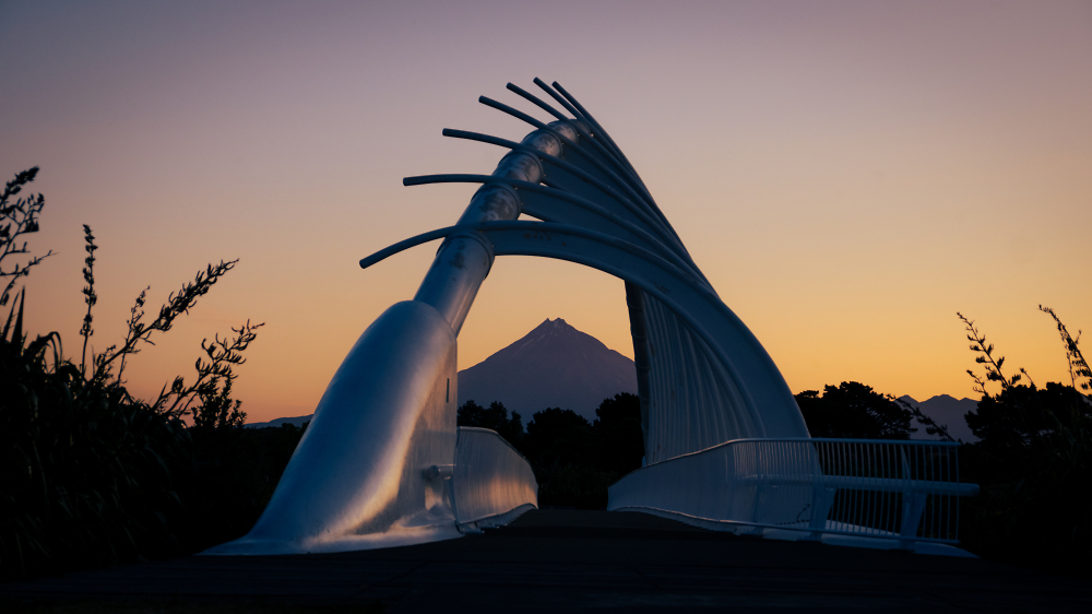 Te Rewa Rewa Bridge at Sunset