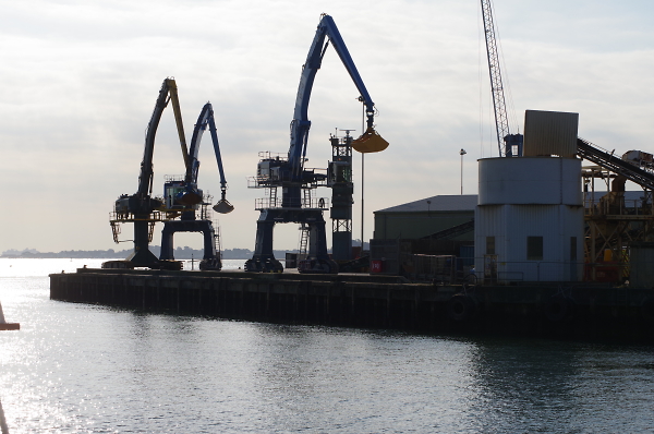 Poole Quay early this morning.