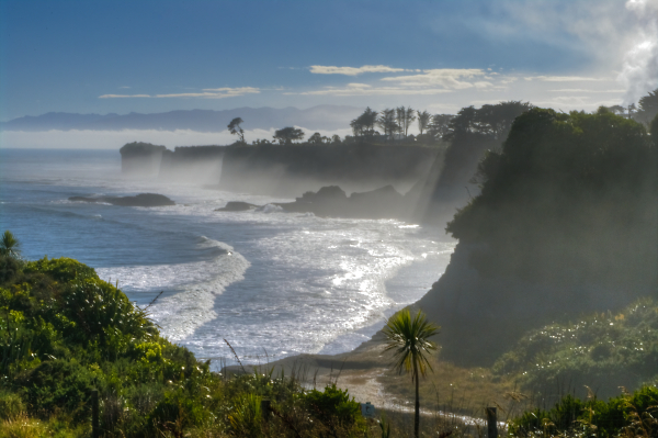 Foul Wind Point on the west coast of New Zealand