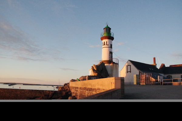 Just a lighthouse on a small island.