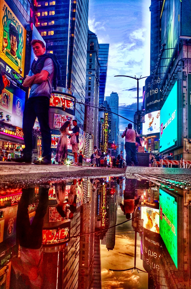 Times Square on a busy night