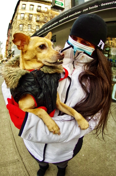 Lady and her dog