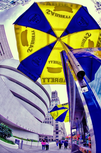 Outside the Guggenheim Museum NYC