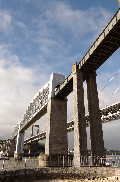 Isambard Kingdom Brunel's bridge (the Royal Albert Bridge) over the Tamar.