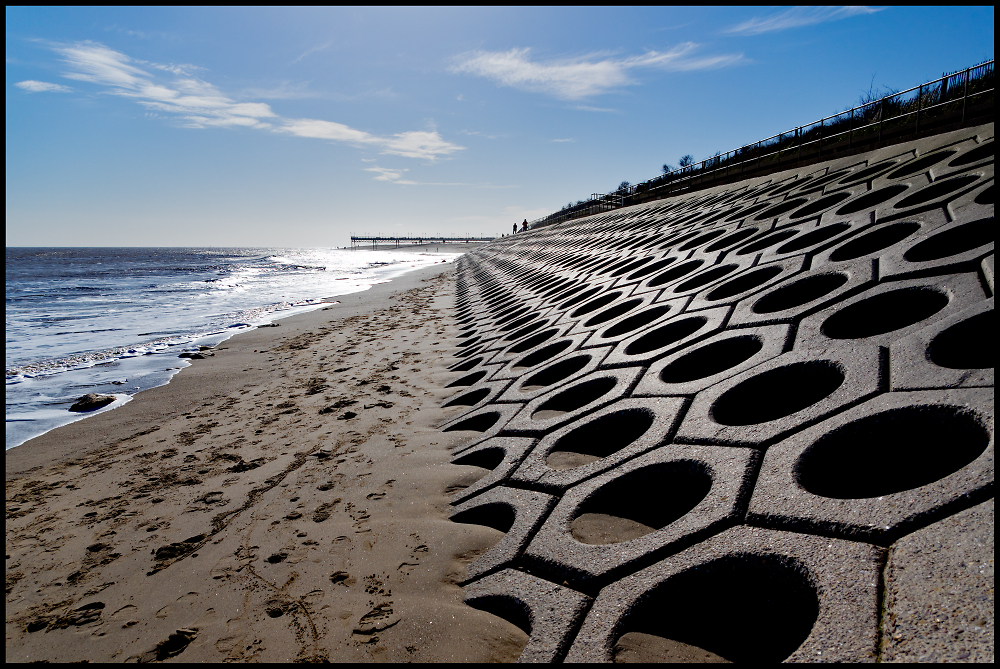 Skegness sea defences.