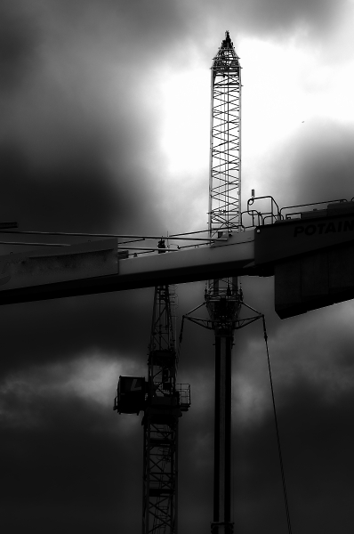 A black and white photo