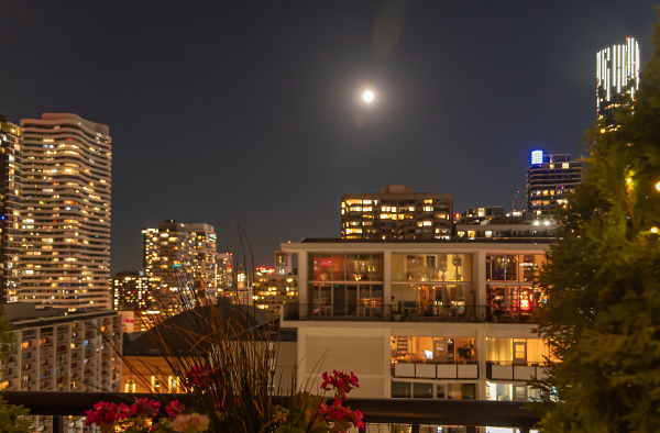Moon Over Downtown Toronto