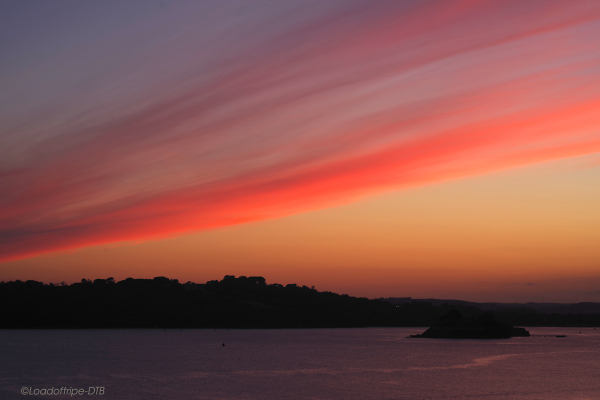 Sunset over Plymouth Sound.