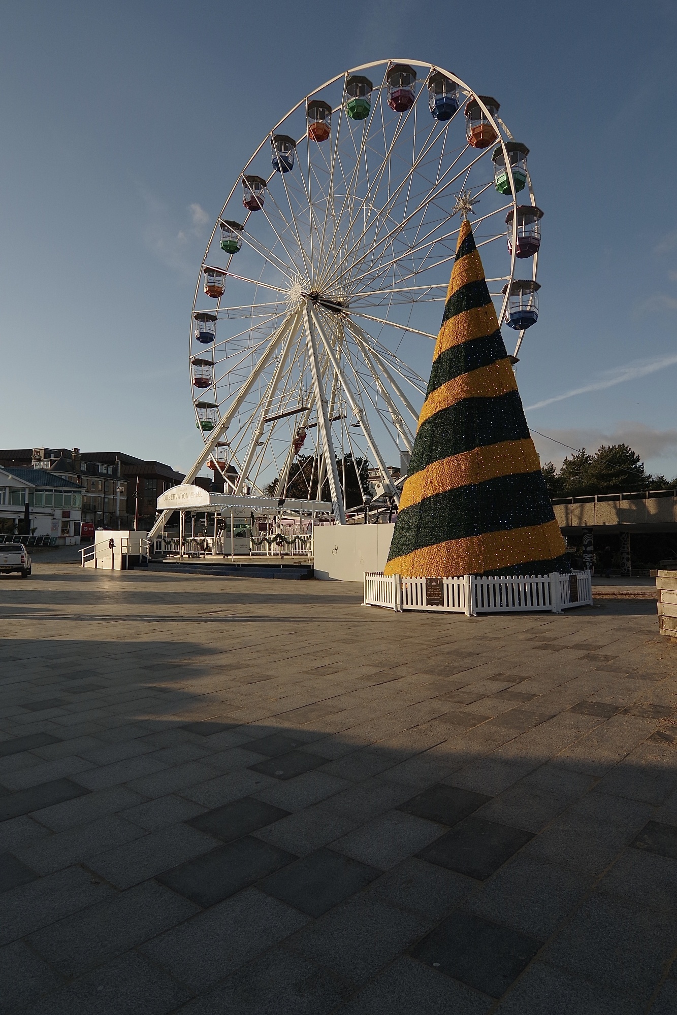 Xmas decoration & big wheel.