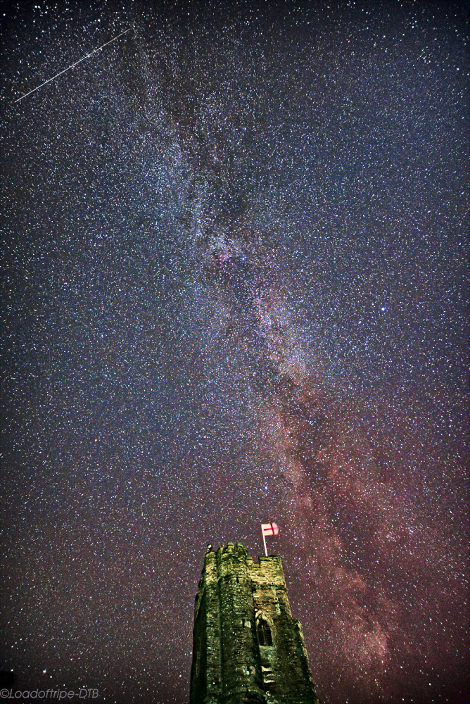 Milky Way and Church tower.