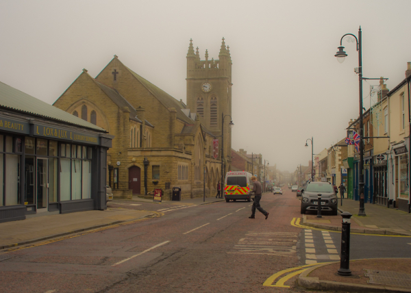As the mist rolls in.2