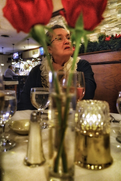 Snapshot of friend at the restaurant