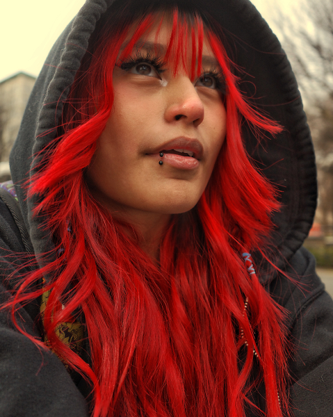 Girl with red hair