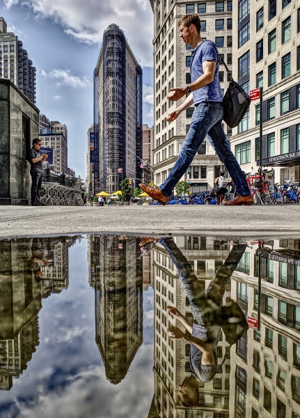 Reflection on rain water