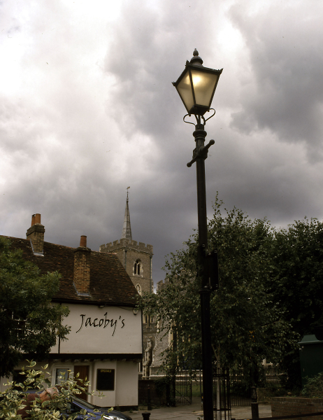 Almost Dark.  WARE Herts.