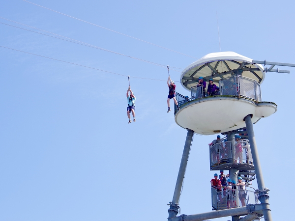 Queuing - Zip wire Bournemouth Pier