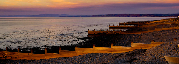 Groynes at Sundown